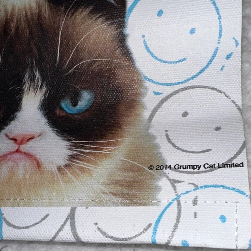 Ganz Grumpy Cat This Is My Happy Face Cotton Canvas Wall Hanging Banner HGC13305